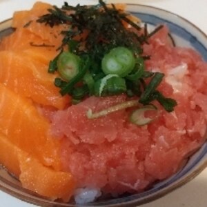 サーモン&ネギトロ丼